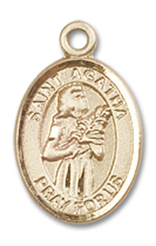 14kt Gold Saint Agatha Medal