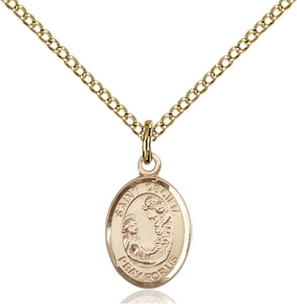 14kt Gold Filled Saint Cecilia Pendant