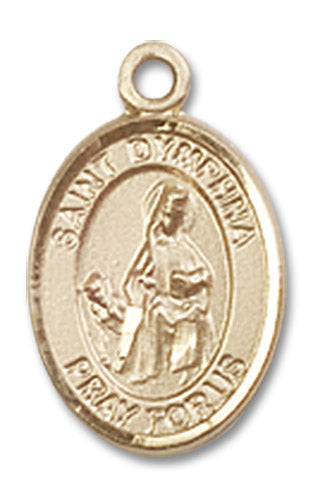 14kt Gold Saint Dymphna Medal