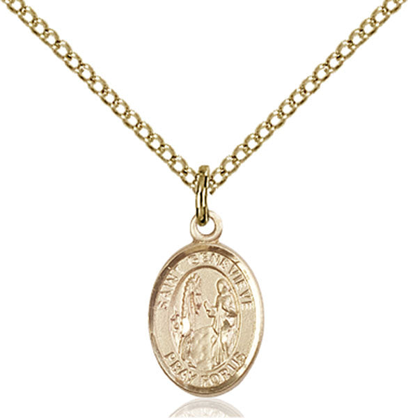 14kt Gold Filled Saint Genevieve Pendant