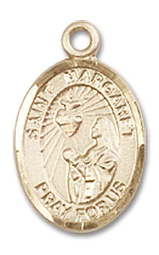 14kt Gold Saint Margaret Mary Alacoque Medal