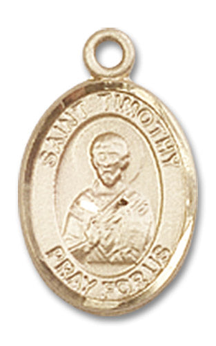 14kt Gold Saint Timothy Medal