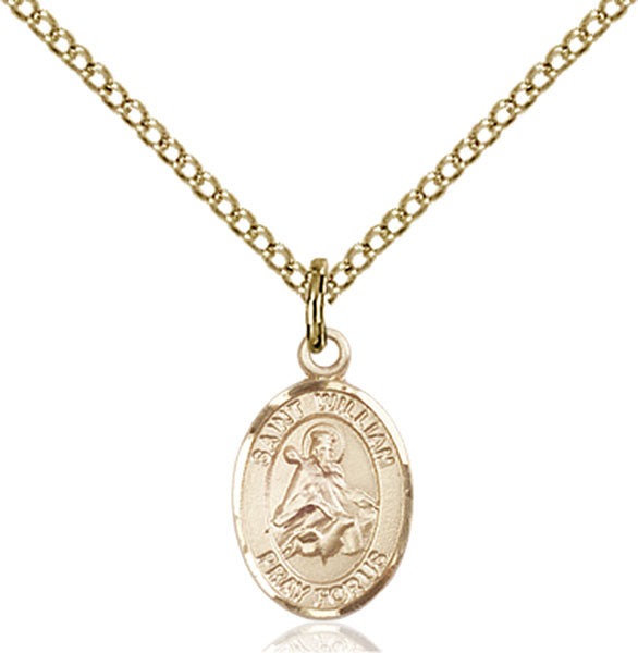 14kt Gold Filled Saint William of Rochester Pendant