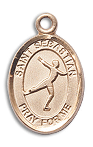 14kt Gold Saint Sebastian/Figure Skating Medal