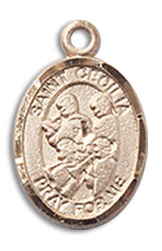 14kt Gold Filled Saint Cecilia / Marching Band Pendant