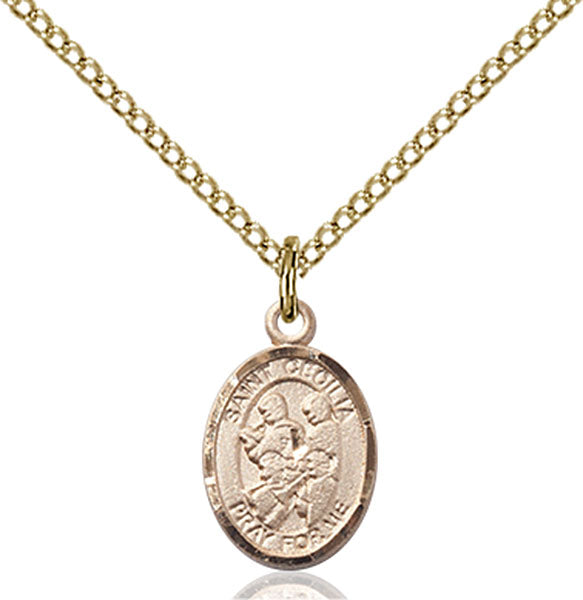 14kt Gold Filled Saint Cecilia / Marching Band Pendant
