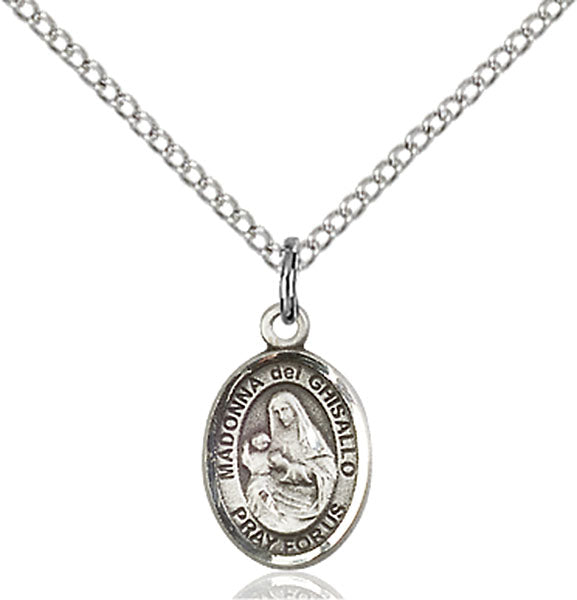 Sterling Silver Saint Madonna Del Ghisallo Pendant