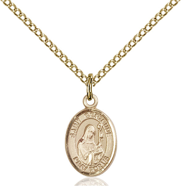 14kt Gold Filled Saint Gertrude of Nivelles Pendant