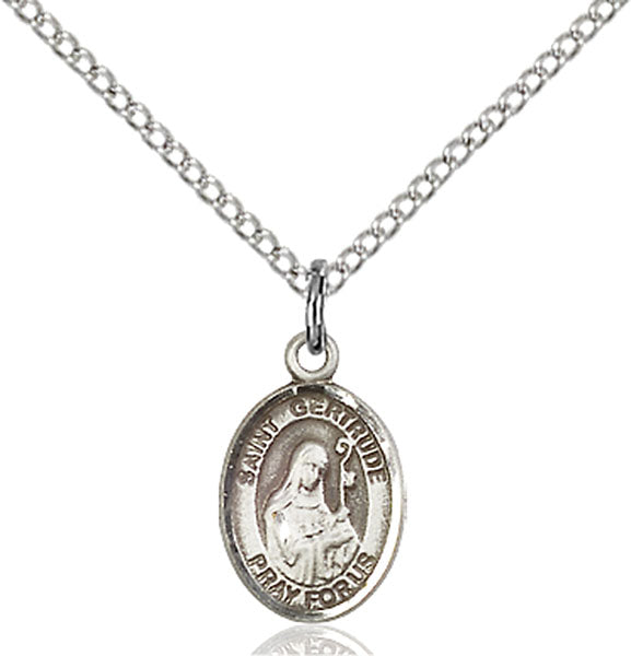 Sterling Silver Saint Gertrude of Nivelles Pendant
