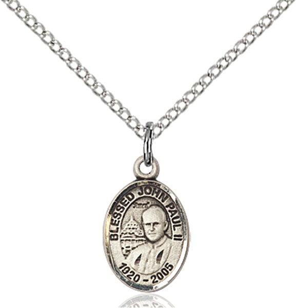 Sterling Silver  Saint John Paul II Pendant