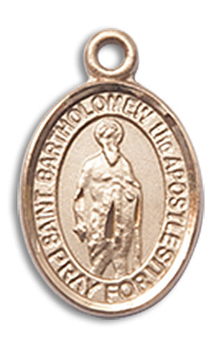 14kt Gold Saint Bartholomew The Apostle Medal