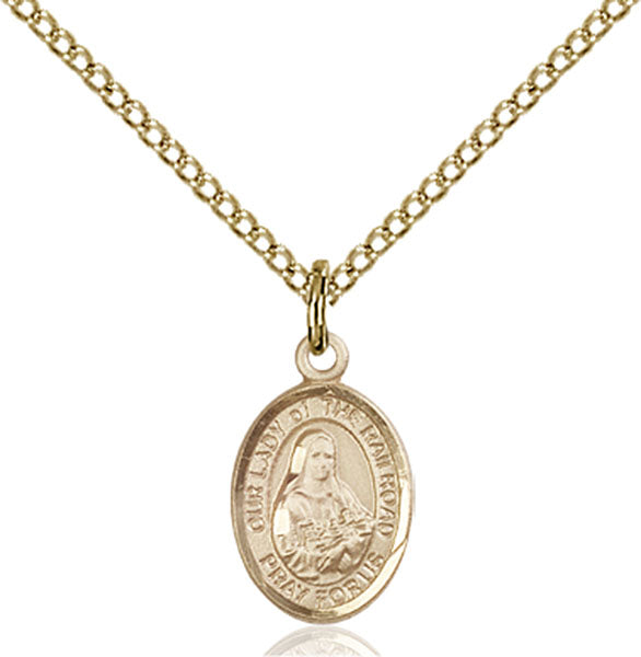 14kt Gold Filled Our Lady of the Railroad Pendant