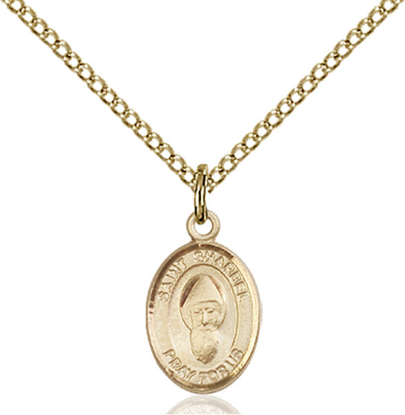 14kt Gold Filled Saint Sharbel Pendant