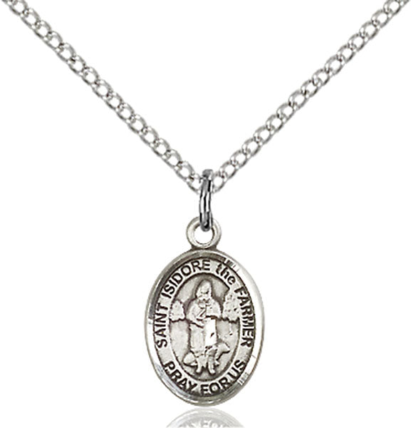 Sterling Silver Saint Isidore the Farmer Pendant