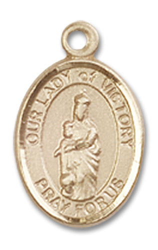 14kt Gold Our Lady of Victory Medal