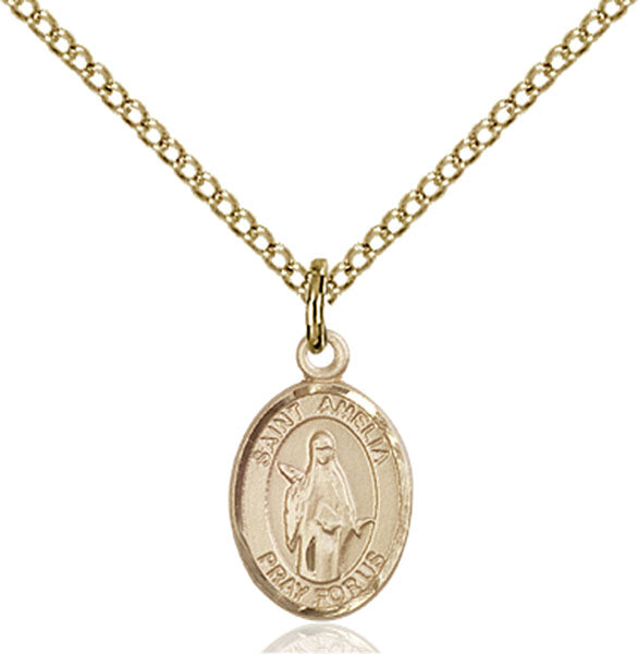 14kt Gold Filled Saint Amelia Pendant