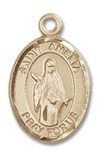 14kt Gold Saint Amelia Medal