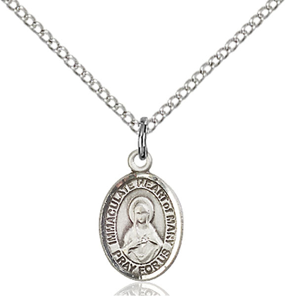 Sterling Silver Immaculate Heart of Mary Pendant