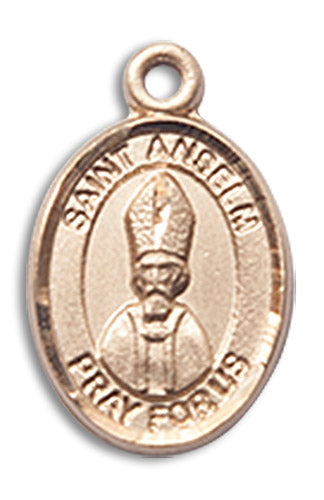 14kt Gold Saint Anselm Of Canterbury Medal