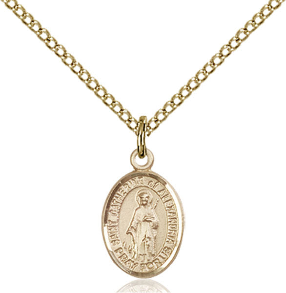 14kt Gold Filled Saint Catherine of Alexandria Pendant