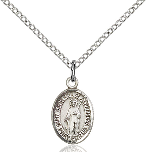 Sterling Silver Saint Catherine of Alexandria Pendant