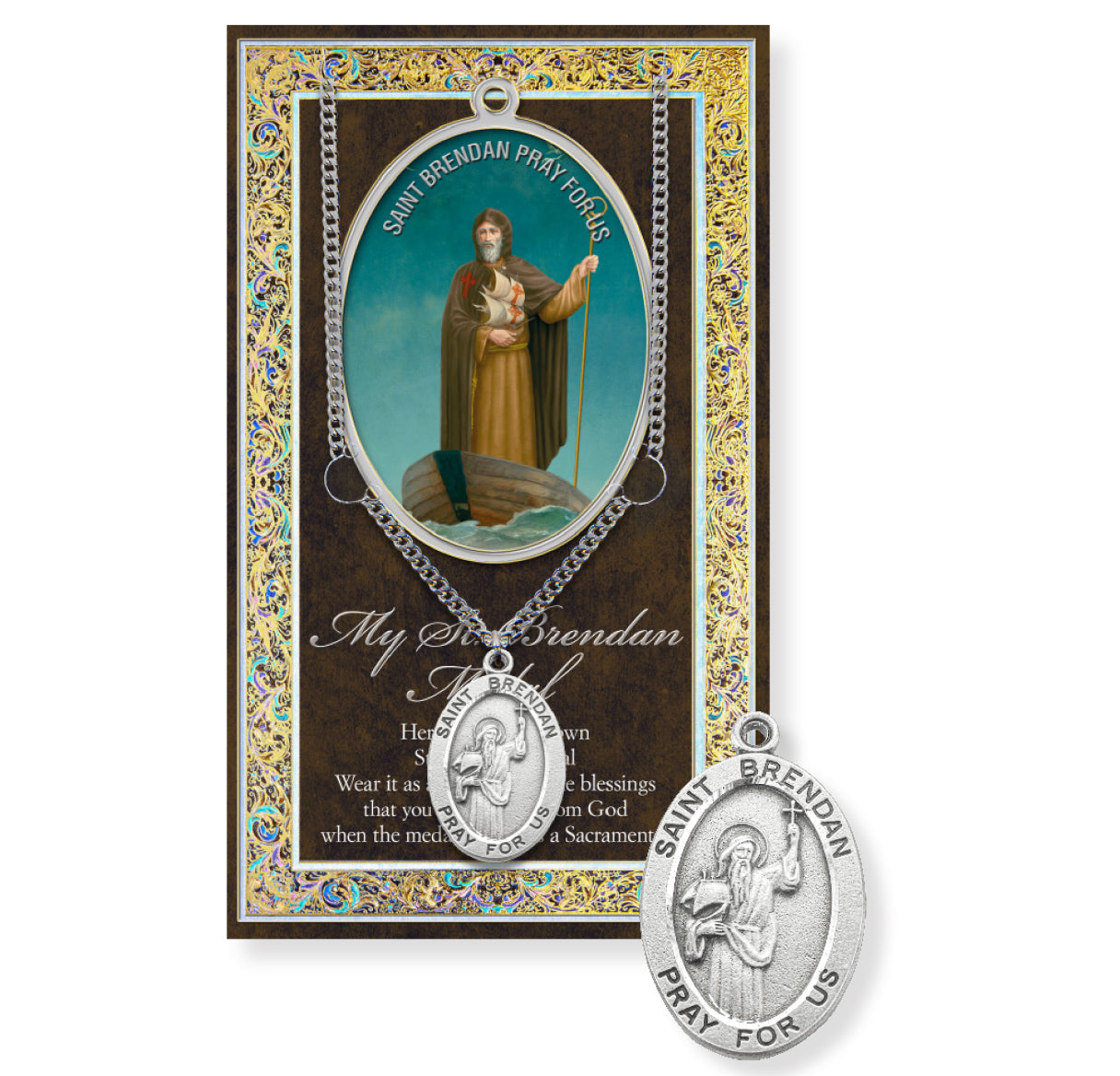 Saint Brendan Biography Pamphlet and Patron Saint Medal