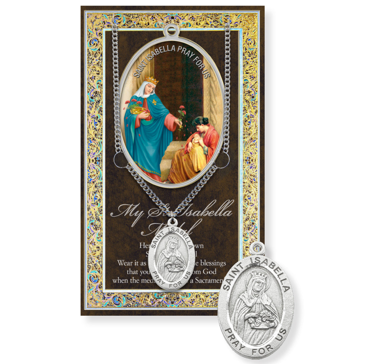 Saint Isabella Biography Pamphlet and Patron Saint Medal