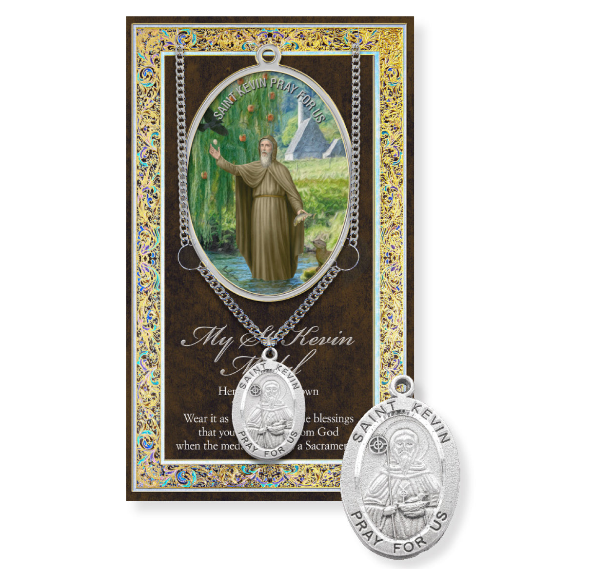 Saint Kevin Biography Pamphlet and Patron Saint Medal