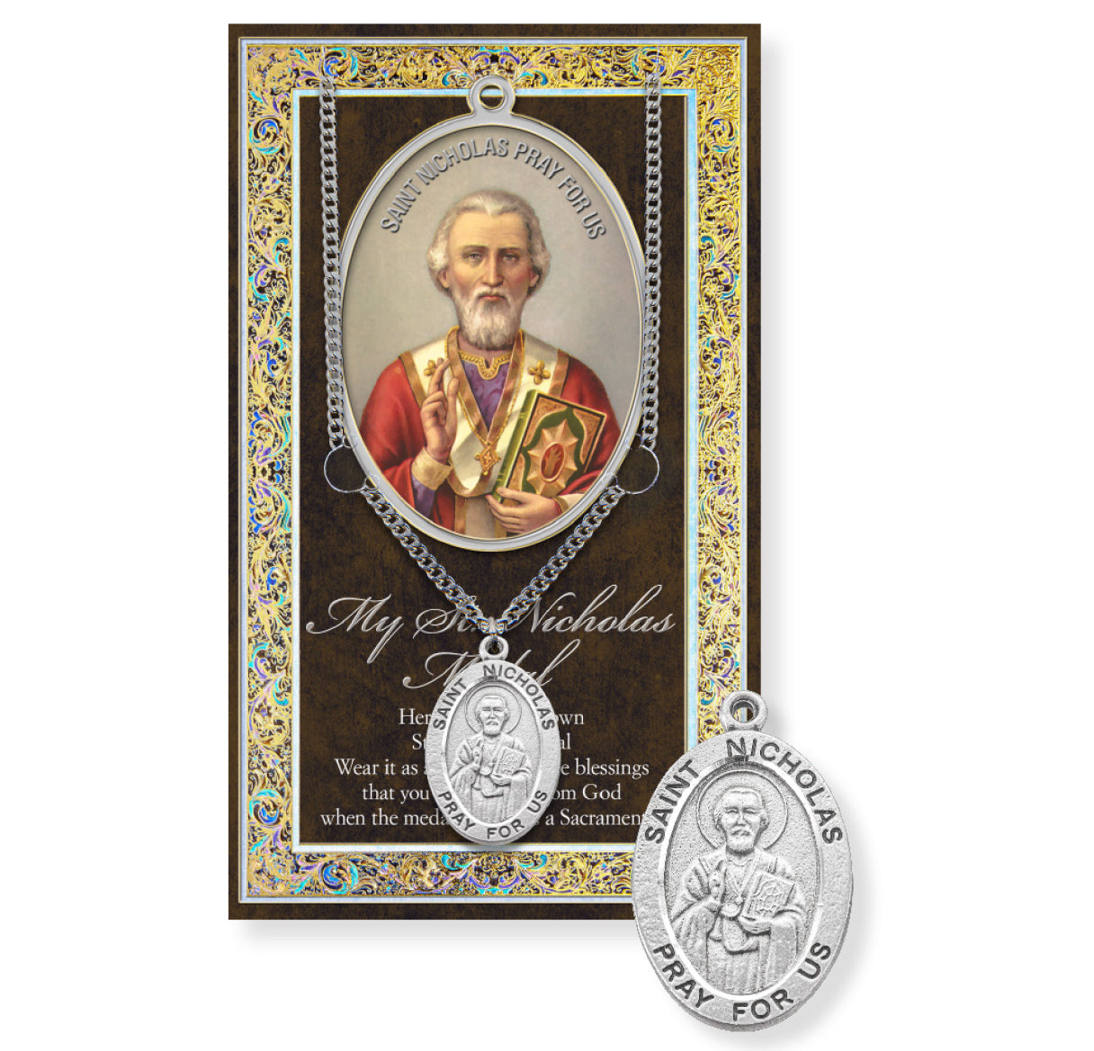 Saint Nicholas Biography Pamphlet and Patron Saint Medal