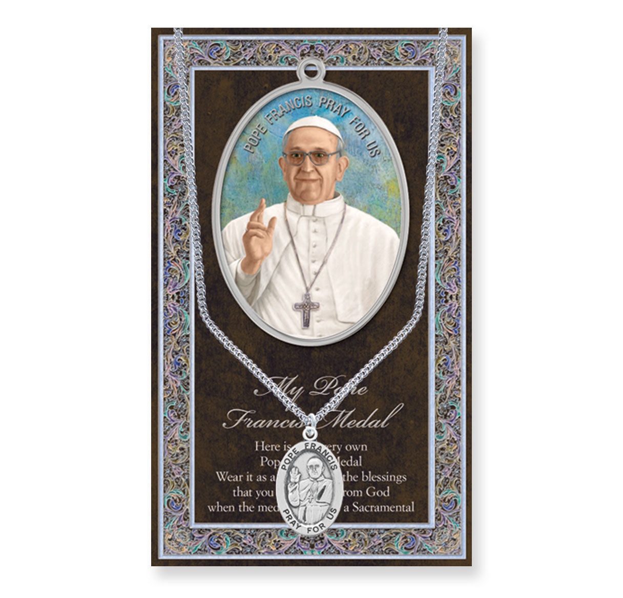 Pope Francis Biography Pamphlet and Patron Saint Medal