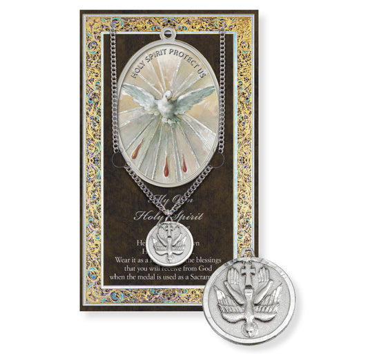 Holy Spirit Biography Folder and Patron Saint Medal