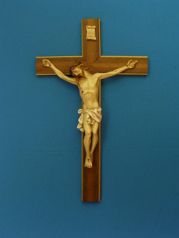 Italian Alabaster Crucifix 20"