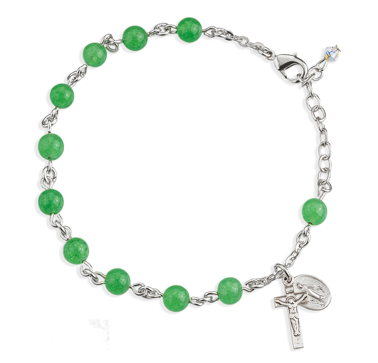 Genuine Aventurine Round Rosary Bracelet