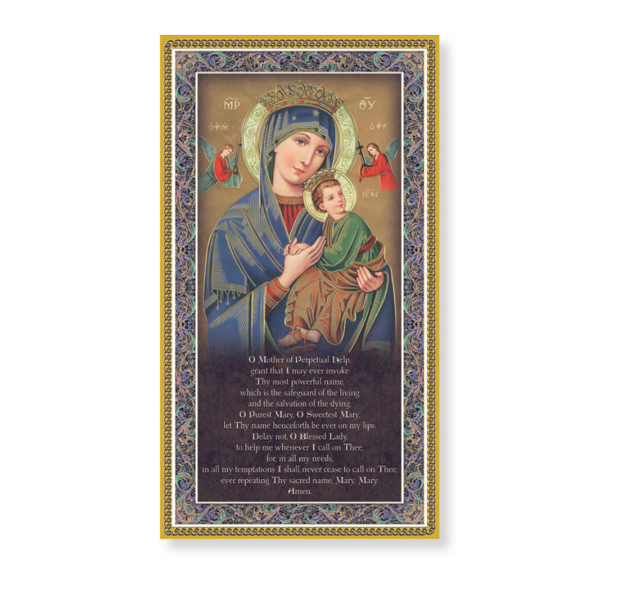 Our Lady of Perpetual Help Gold Foil Wood Plaque