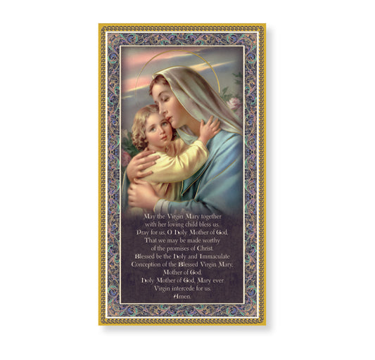 Madonna and Child Gold Foil Wood Plaque