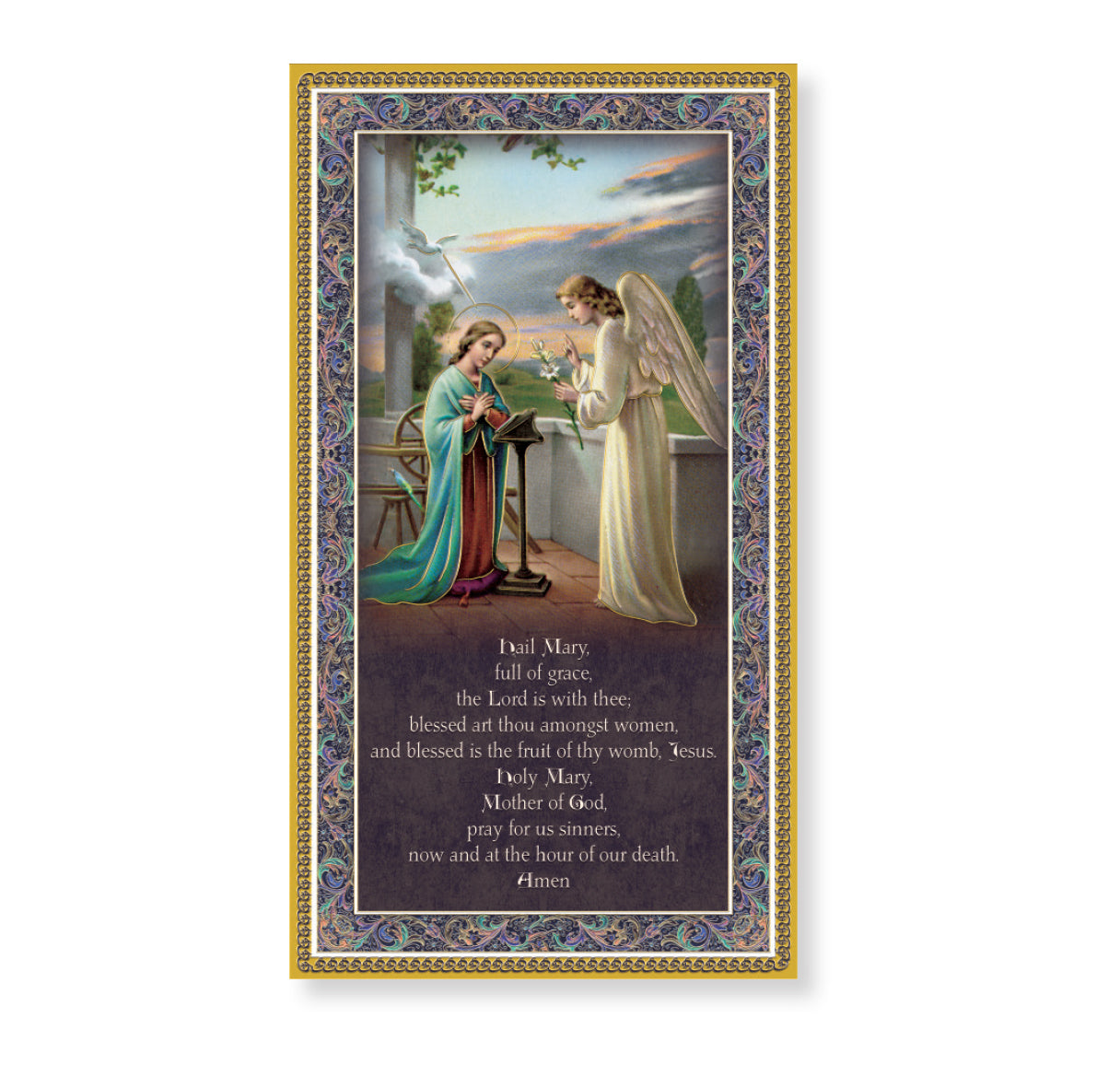 The Hail Mary Gold Foil Wood Plaque