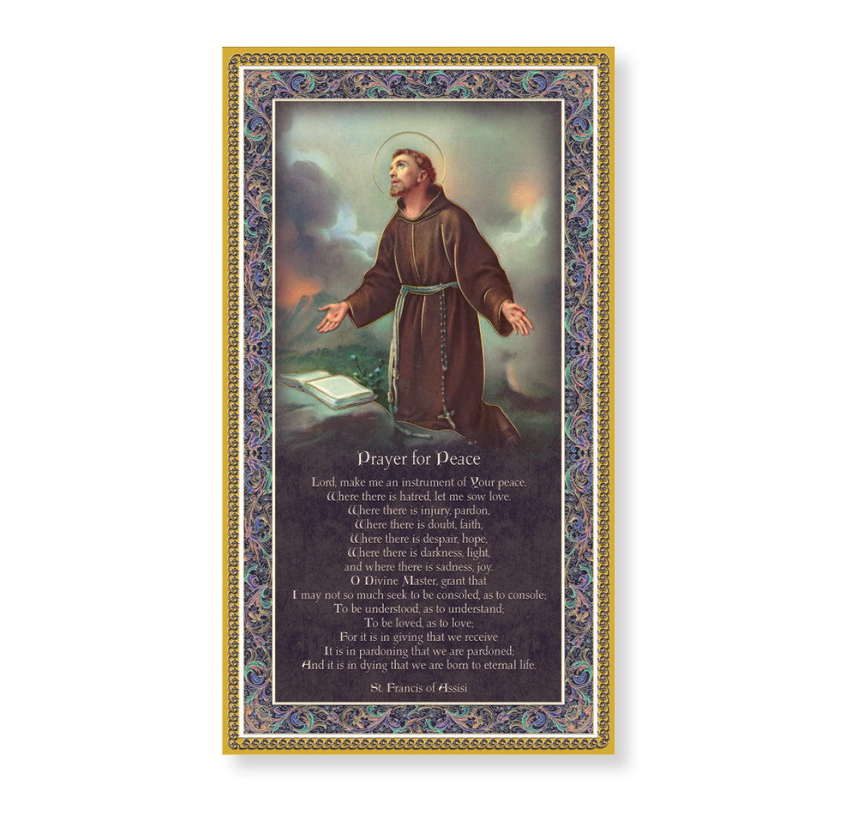 St. Francis Gold Foil Wood Plaque