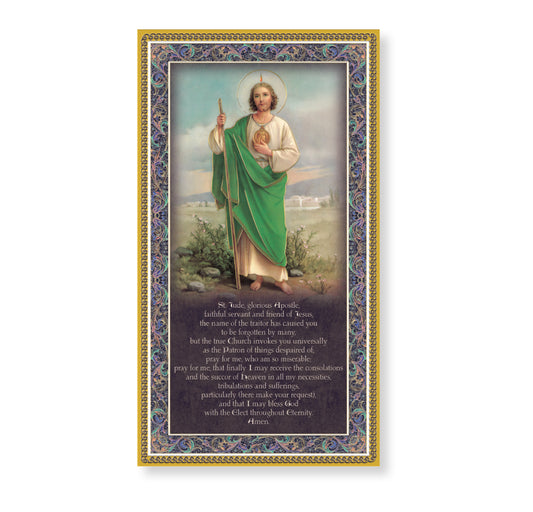 St. Jude Gold Foil Wood Plaque