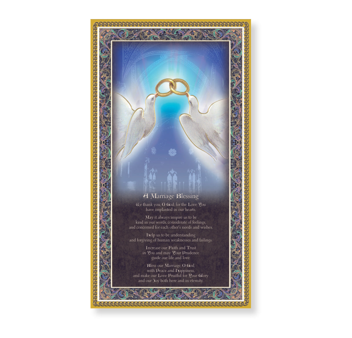 Marriage Blessing Gold Foil Wood Plaque