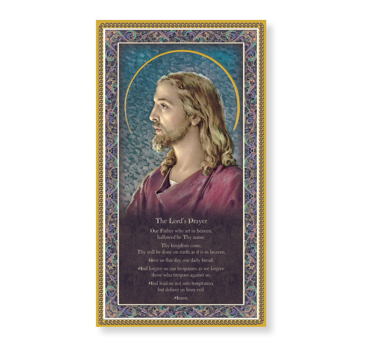 The Lord's Prayer Gold Foil Wood Plaque