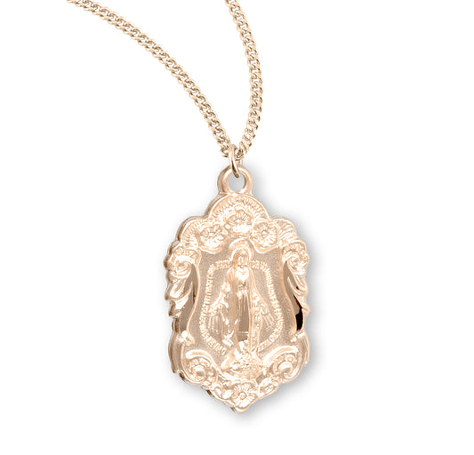 Gold Over Sterling Silver Miraculous Medal
