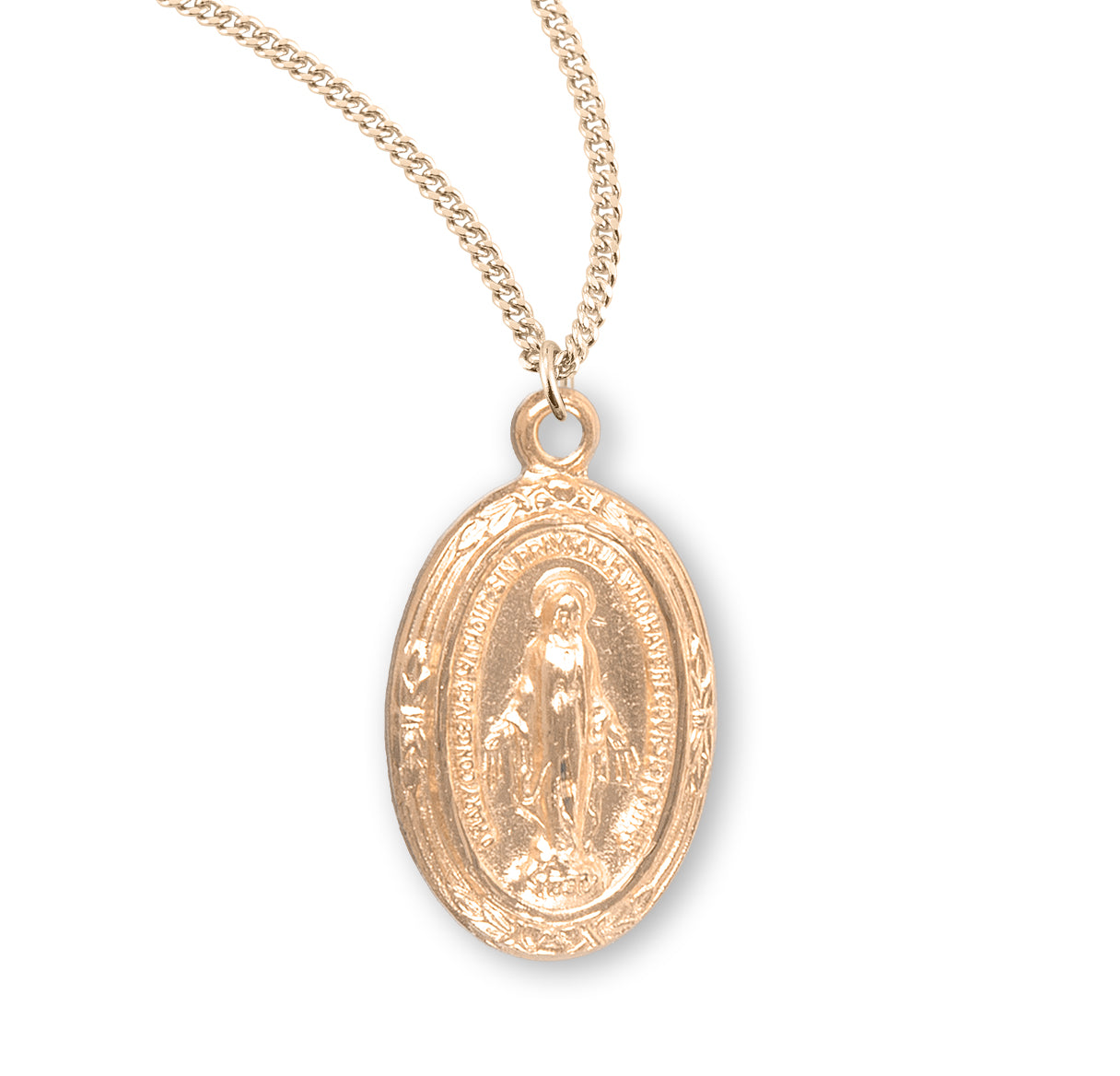 Gold Over Sterling Silver Miraculous Medal