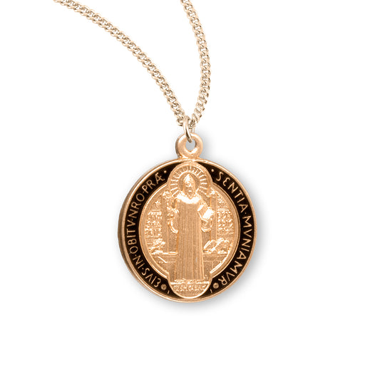 Saint Benedict Jubilee Gold Over Sterling Silver Medal