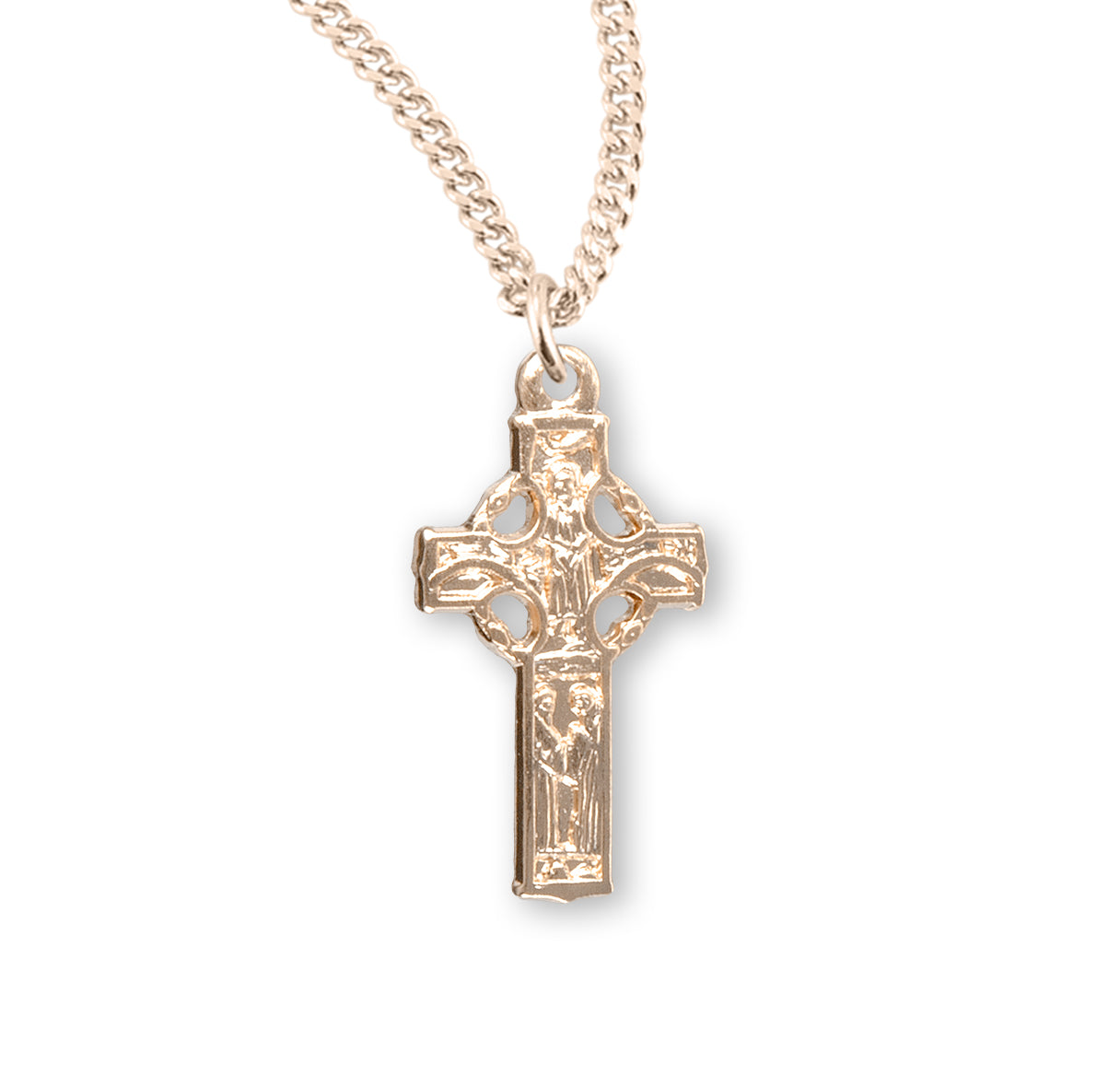 Gold Over Sterling Silver Irish Celtic Cross