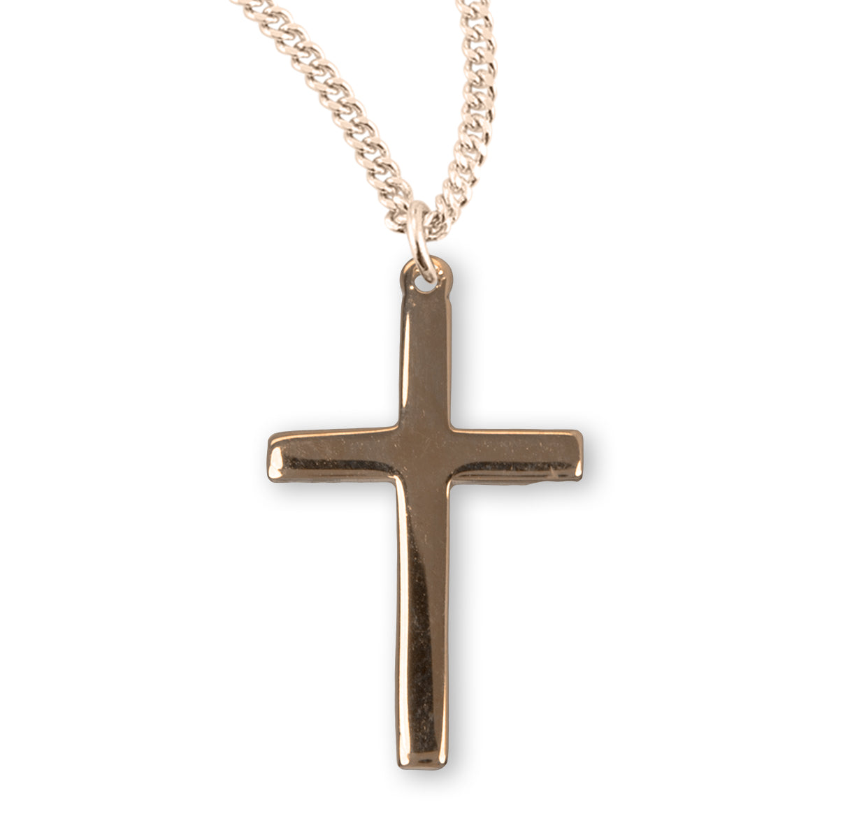 Gold Over Sterling Silver High Polished Cross