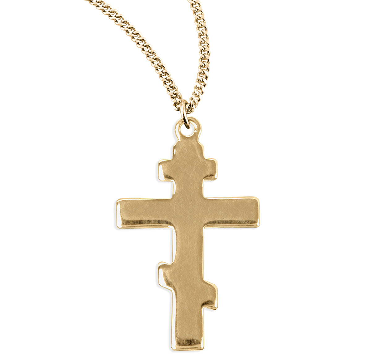 Gold Over Sterling Silver Byzantine Cross