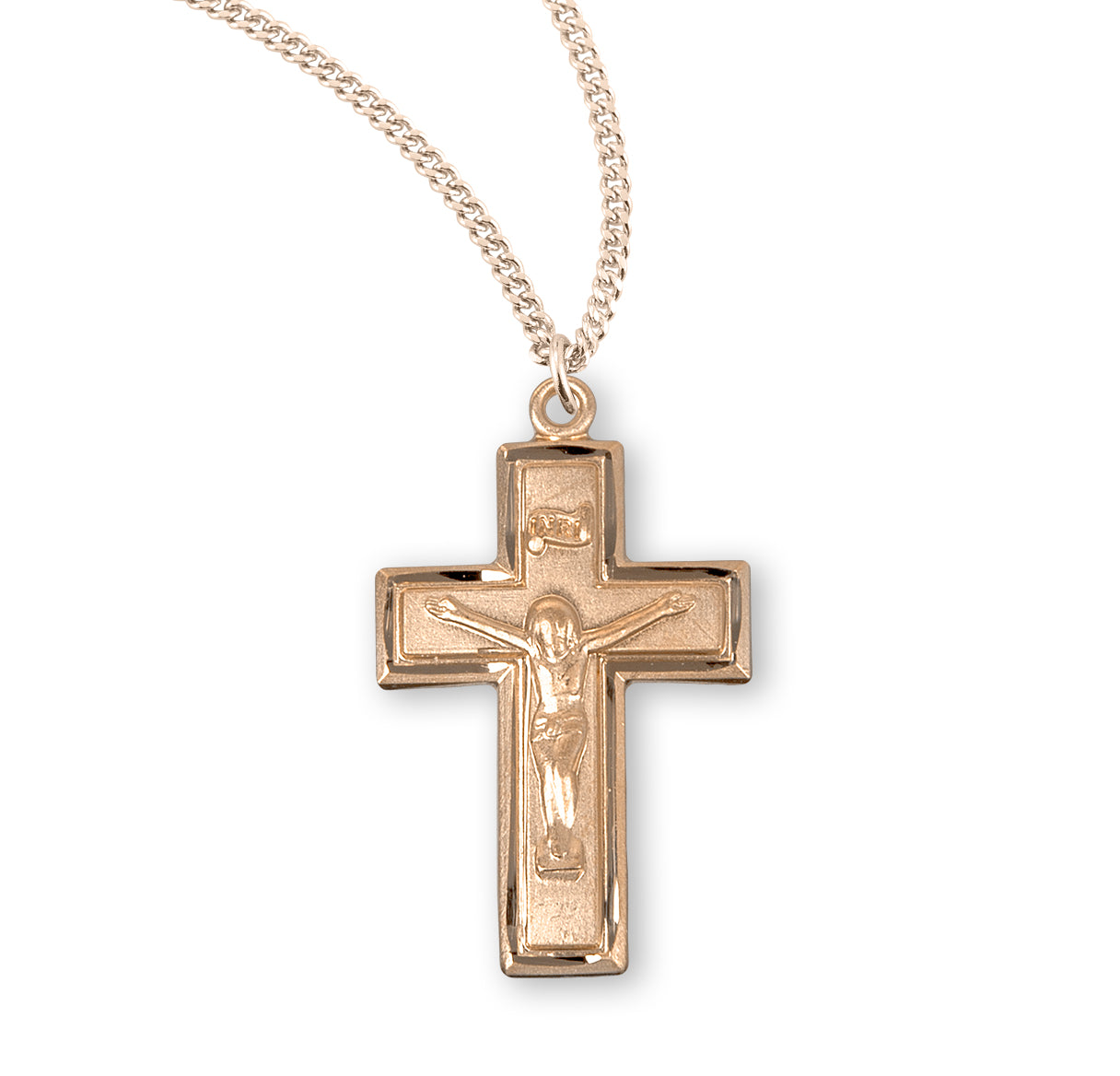 Gold Over Sterling Silver Crucifix