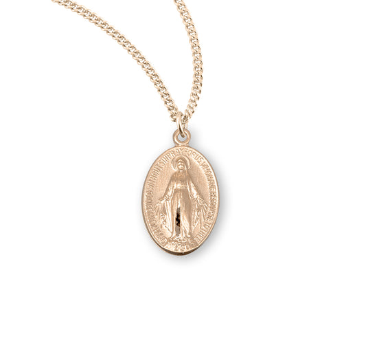 Gold Over Sterling Silver Miraculous Medal