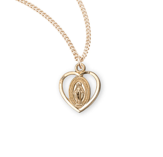 Gold Over Sterling Silver Miraculous Medal