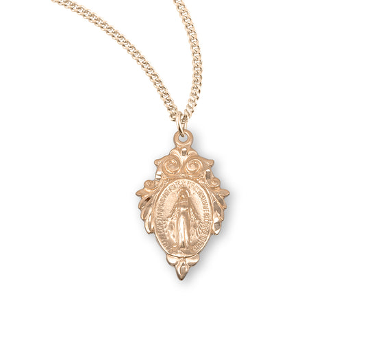 Gold Over Sterling Silver Miraculous Medal